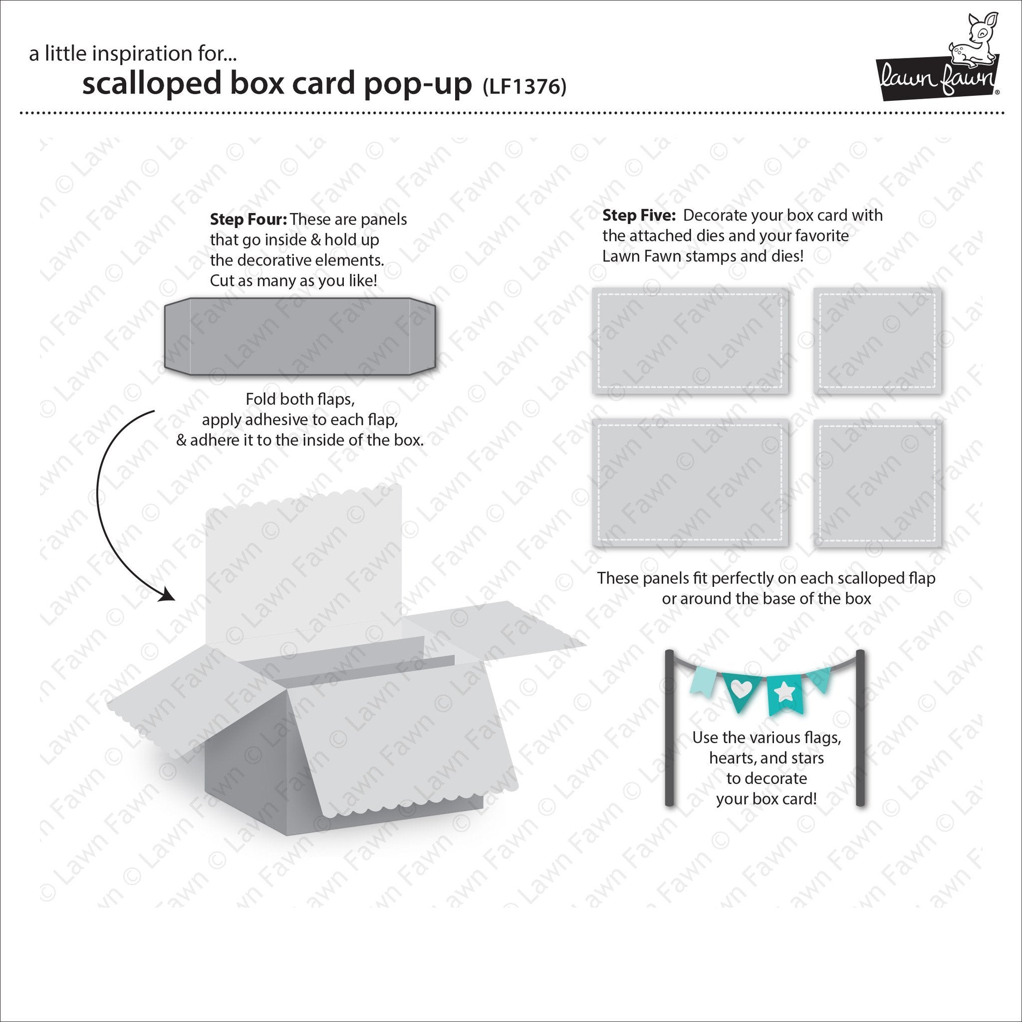 scalloped box card pop-up
