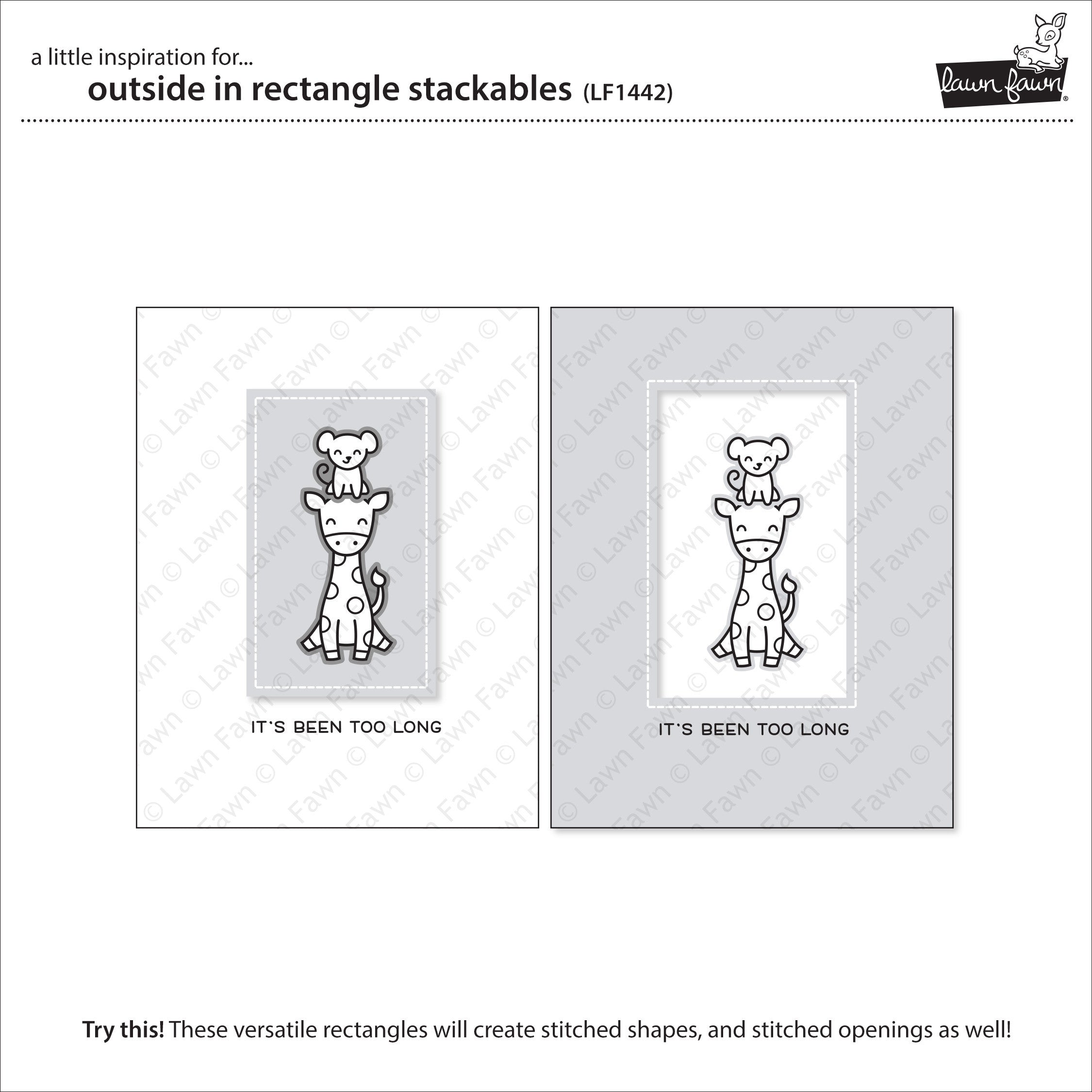 outside in stitched rectangle stackables