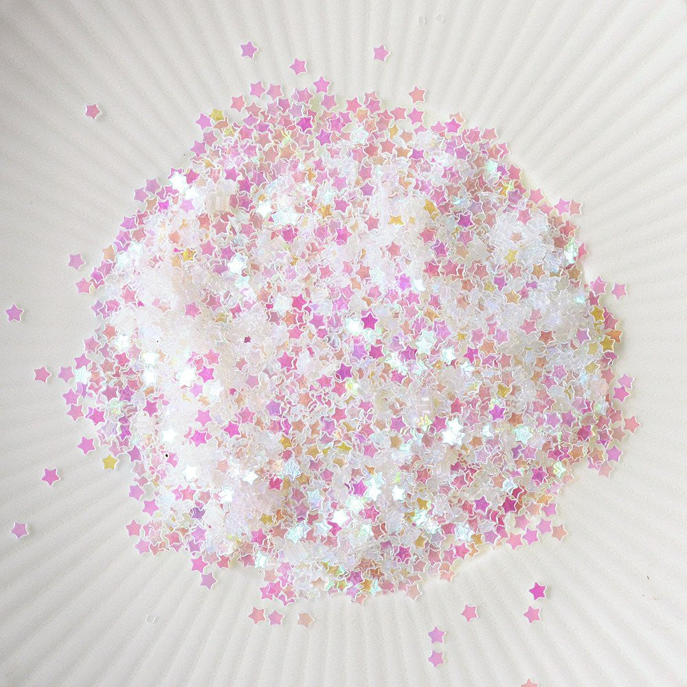 itty bitty stars clear iridescent