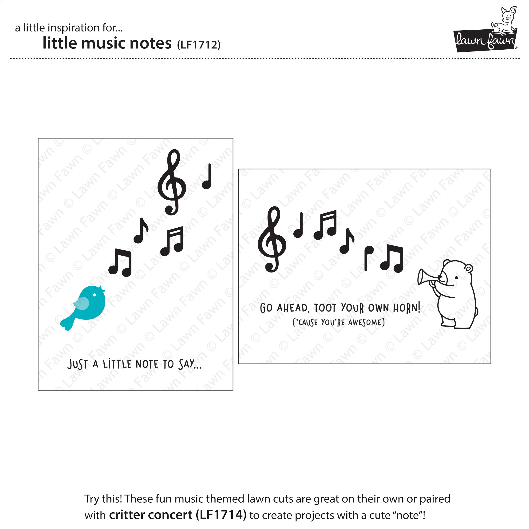 little music notes | Lawn Fawn