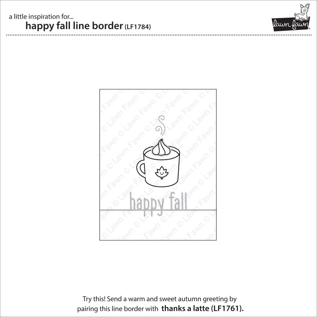 happy fall line border | Lawn Fawn