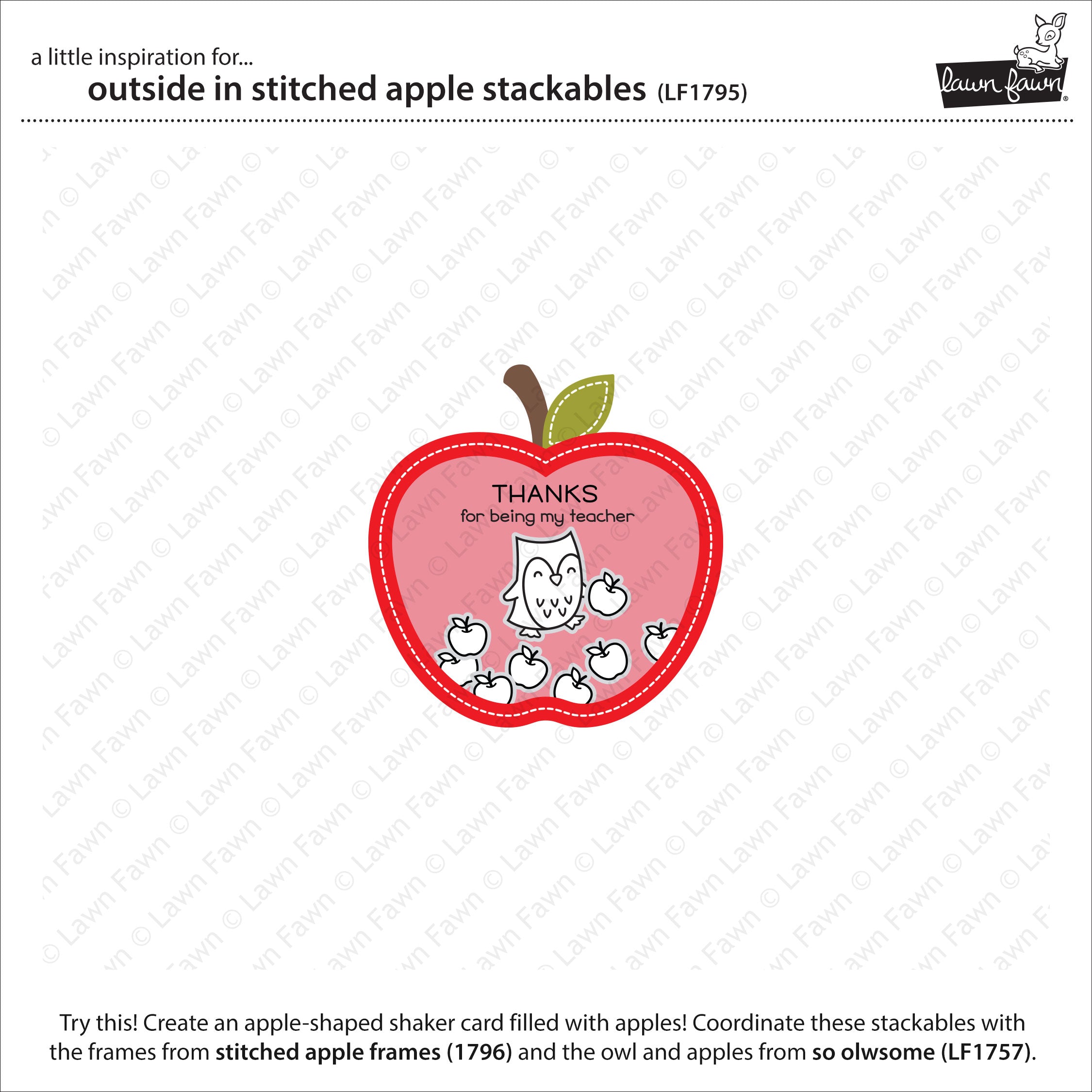 outside in stitched apple stackables
