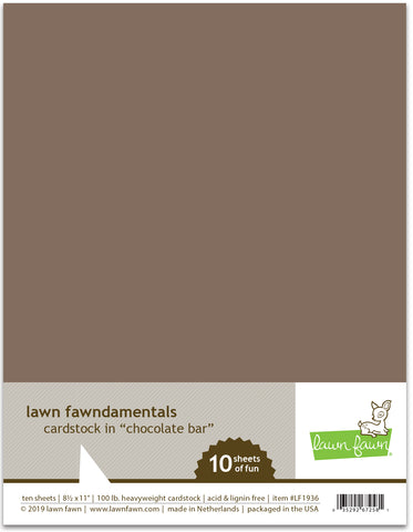 chocolate bar cardstock