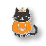 cat-o'-lantern enamel pin