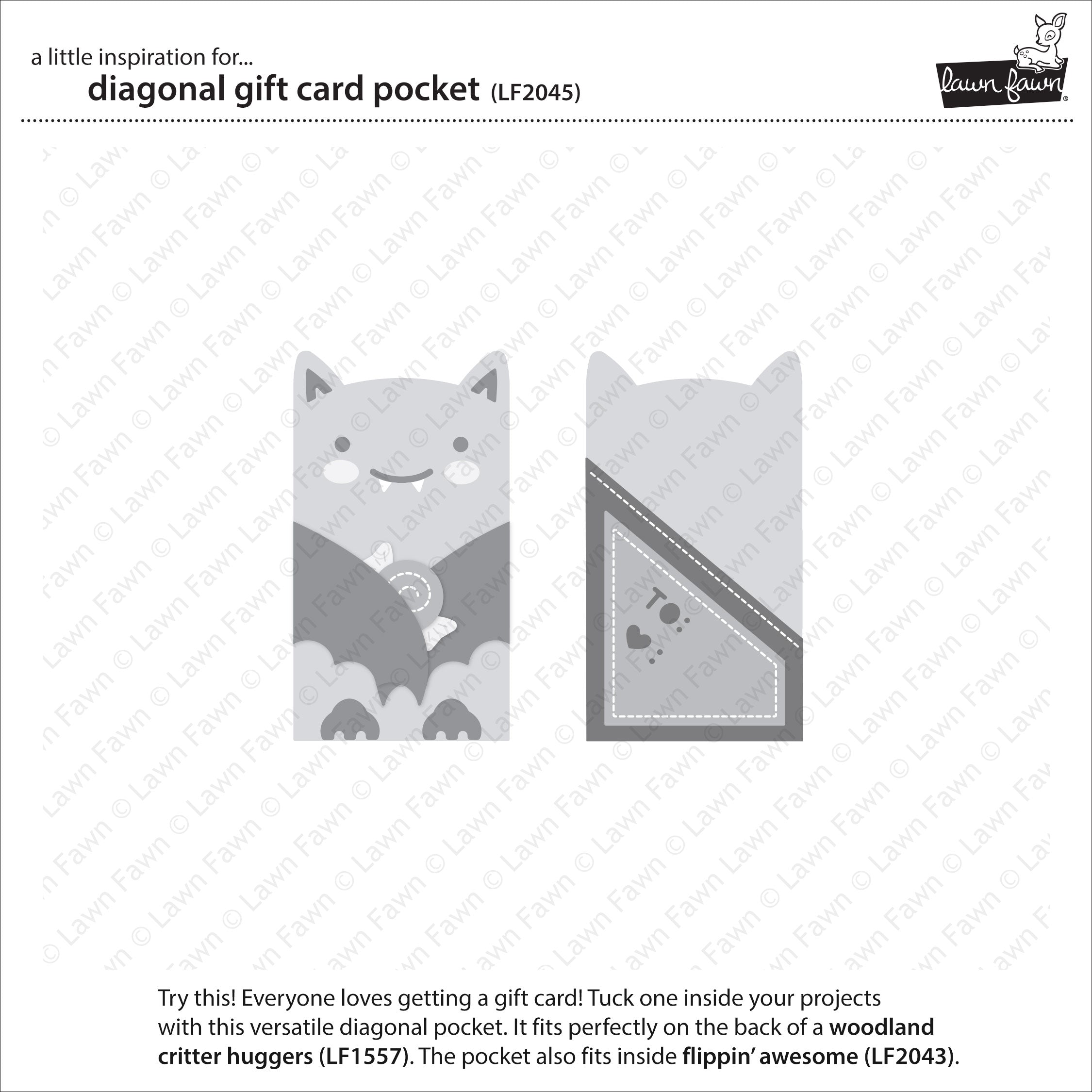diagonal gift card pocket