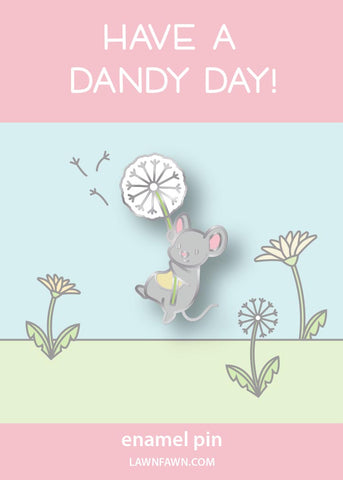 dandy mouse enamel pin