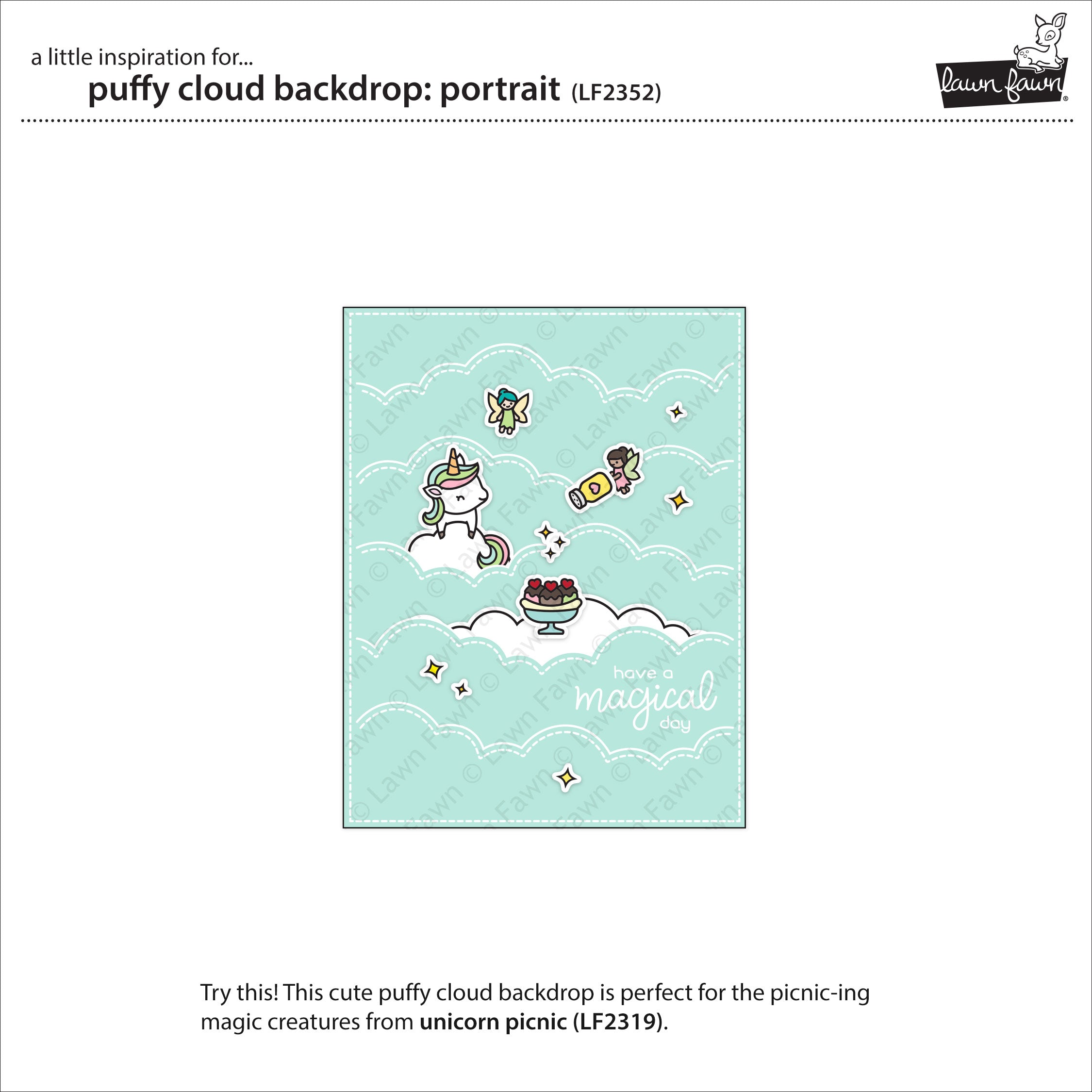 puffy cloud backdrop: portrait