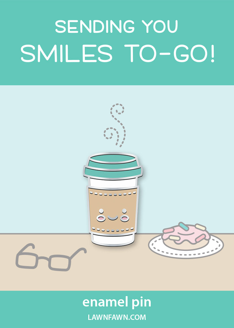 smiles to-go enamel pin