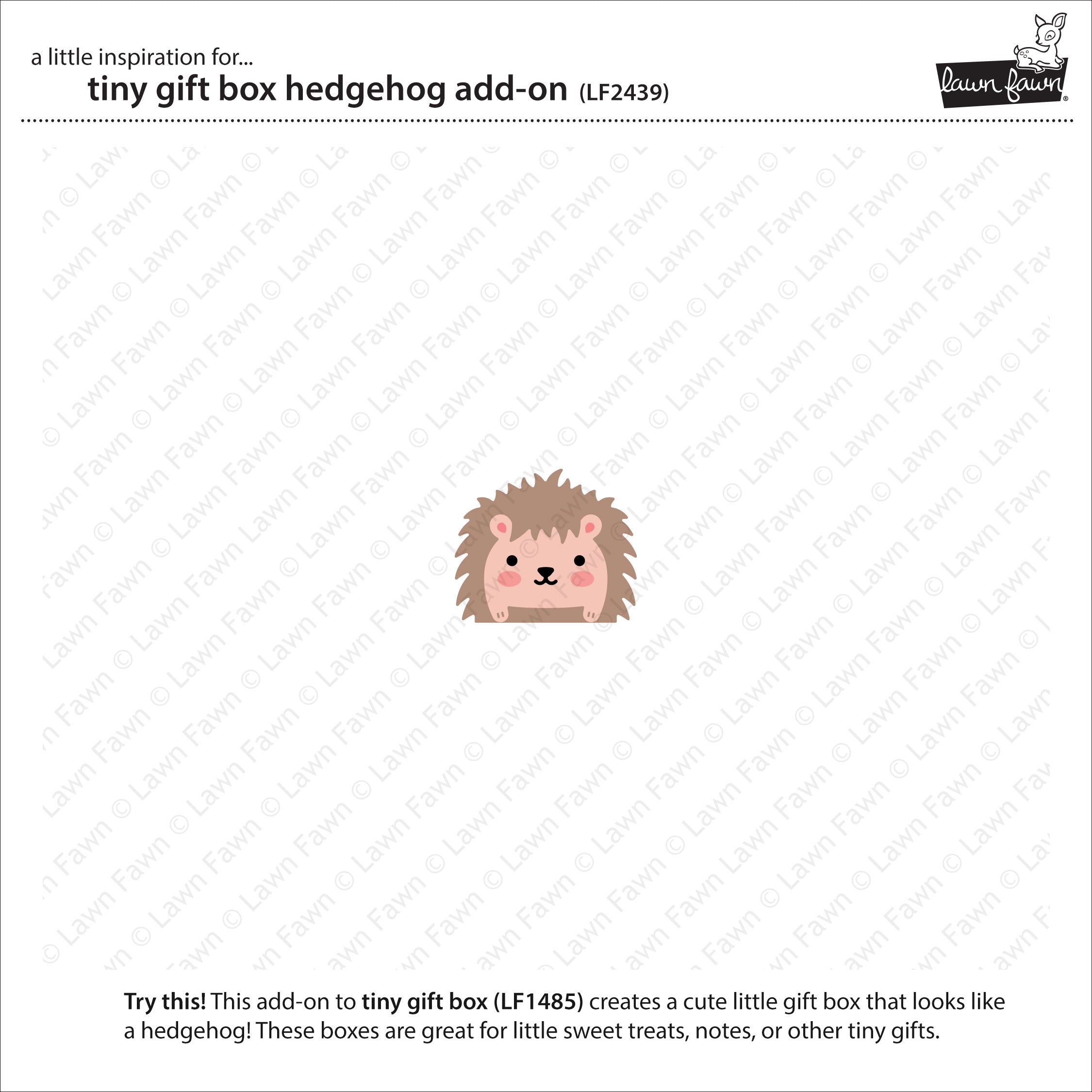 tiny gift box hedgehog add-on