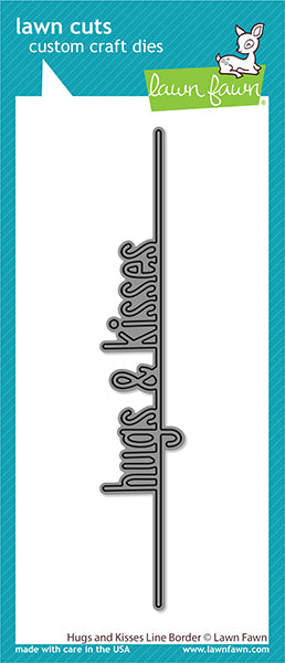 hugs and kisses line border | Lawn Fawn