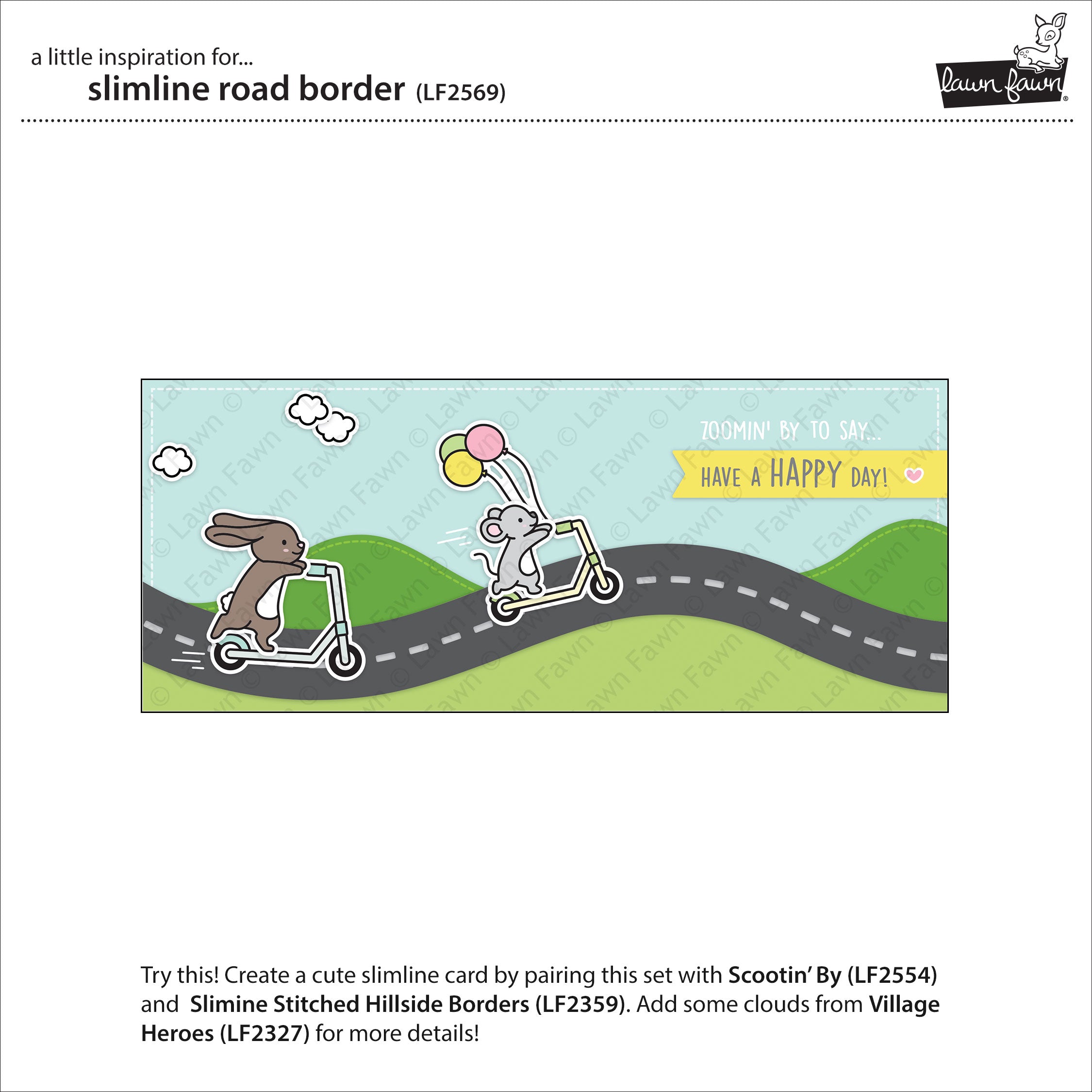 slimline road border | Lawn Fawn