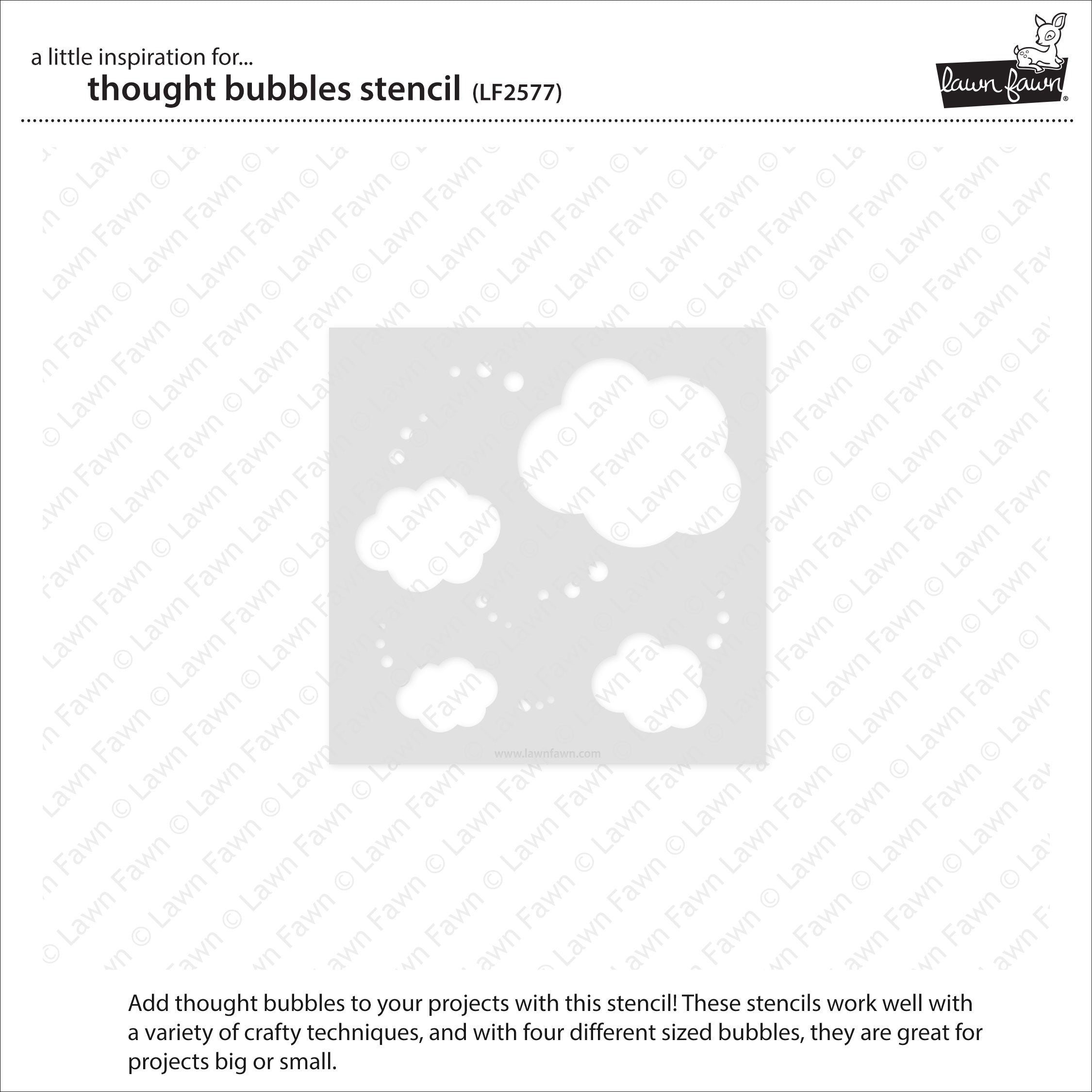 thought bubbles stencil