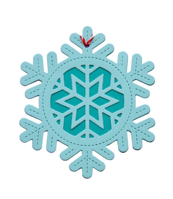 outside in stitched snowflake