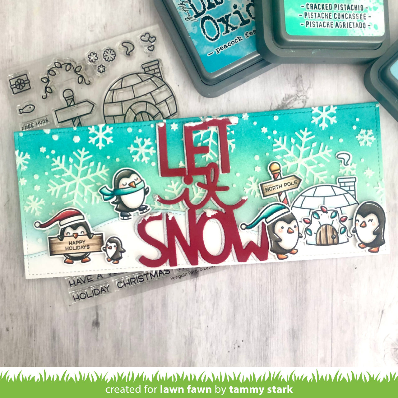 snowflake background stencils