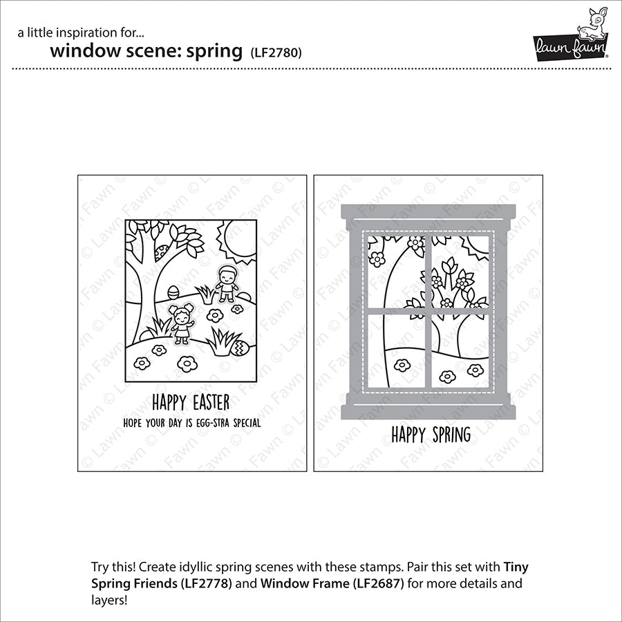 window scene: spring | Lawn Fawn