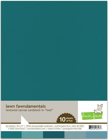 textured canvas cardstock - teal