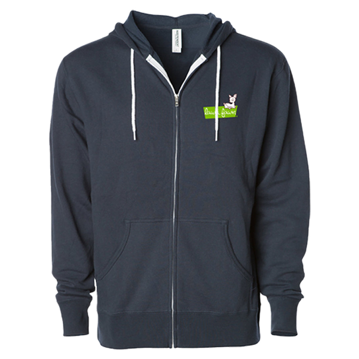 lawn fawn zip-up hoodie - small