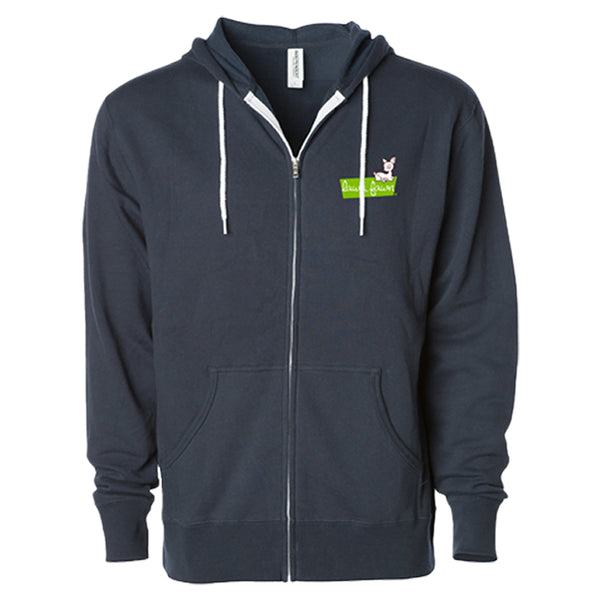 lawn fawn zip-up hoodie - small