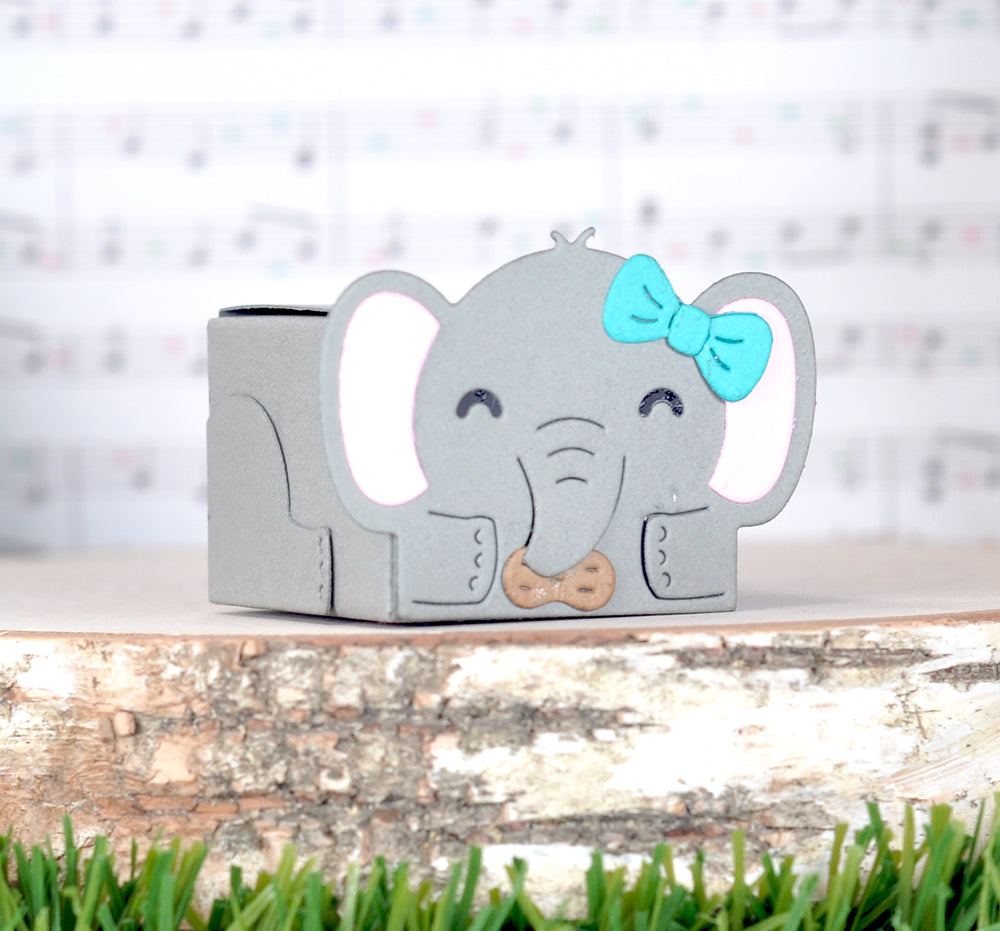 tiny gift box elephant add-on