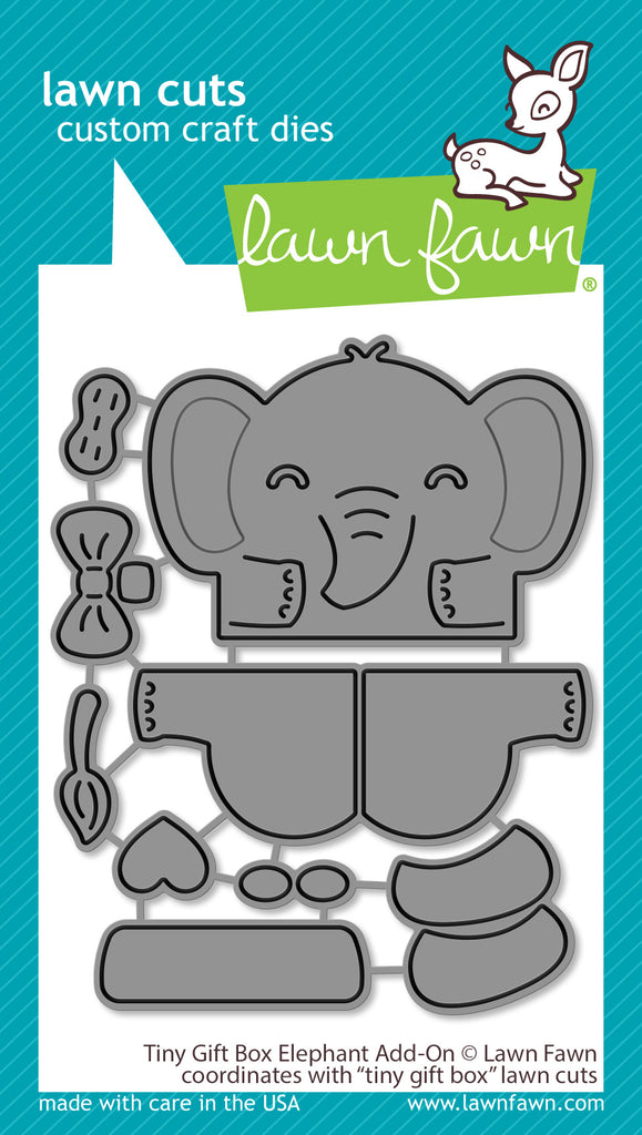 tiny gift box elephant add-on | Lawn Fawn