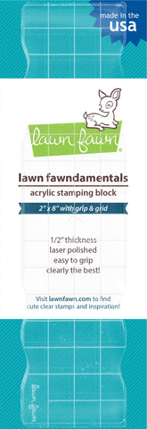 Lawn Fawn Acrylic Stamping Block W/Grid-1.75 Round - 030915068543