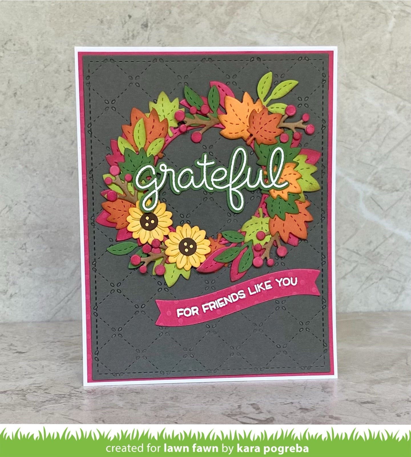 scripty autumn sentiments | Lawn Fawn