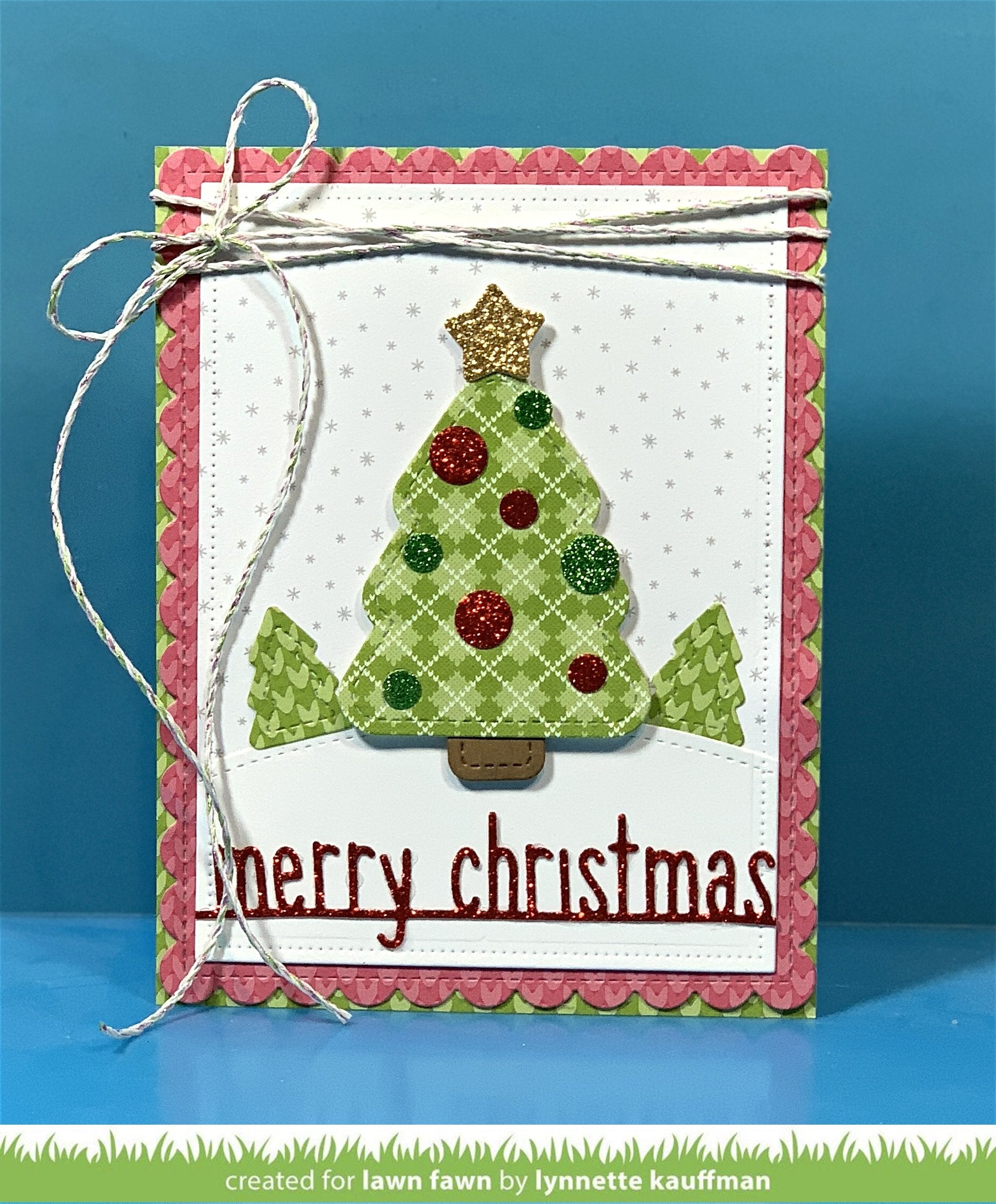 stitched christmas tree frames