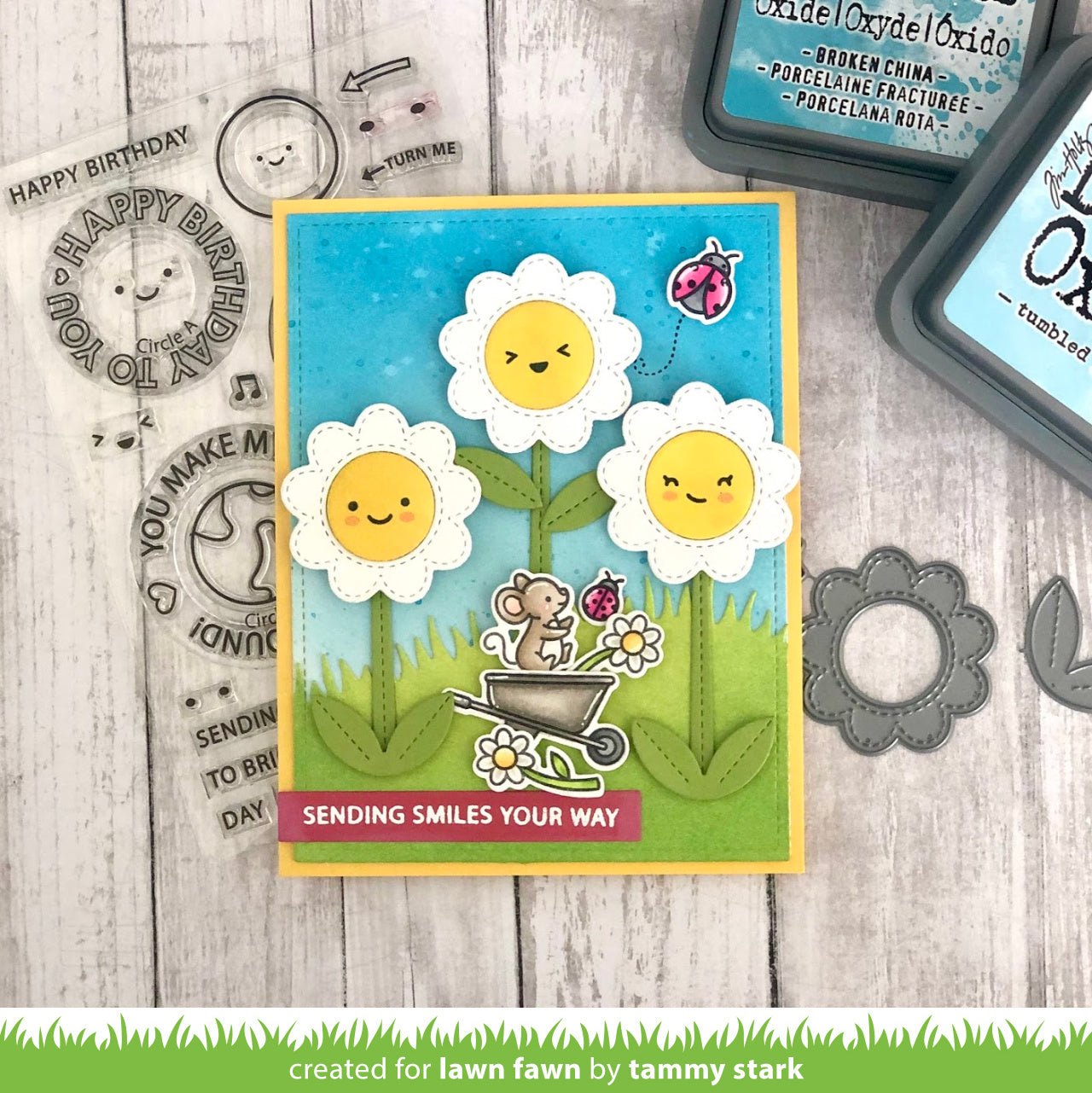 reveal wheel circle add-on frames: flower and sun