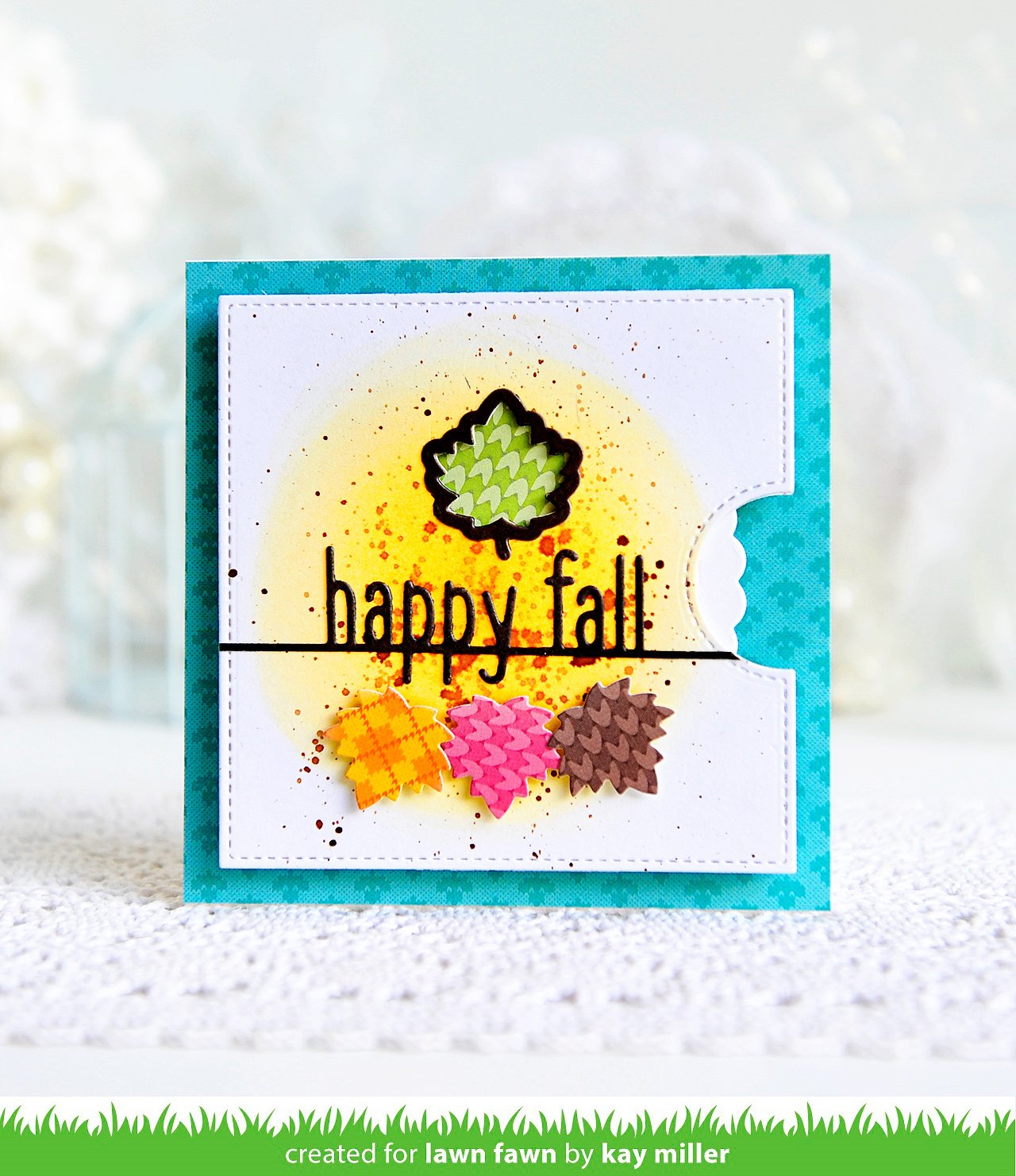 happy fall line border | Lawn Fawn