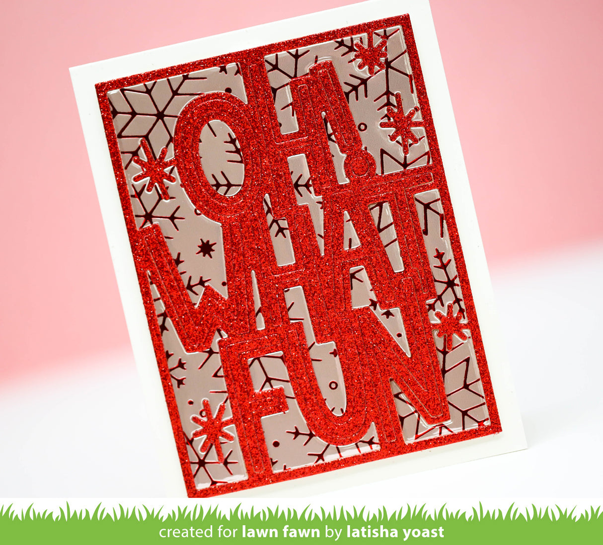 snowflake background hot foil plate