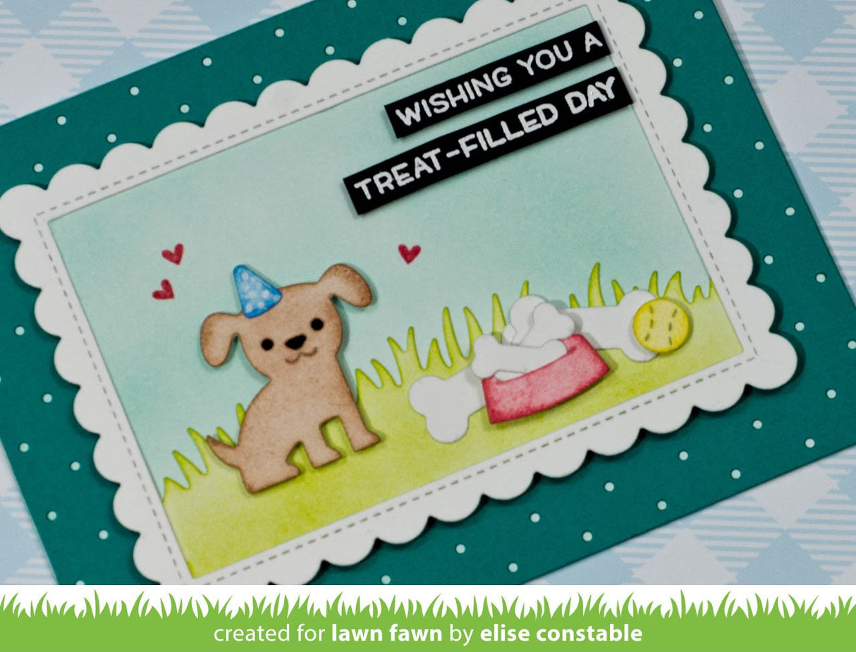 _scalloped treat box dog house add-on_