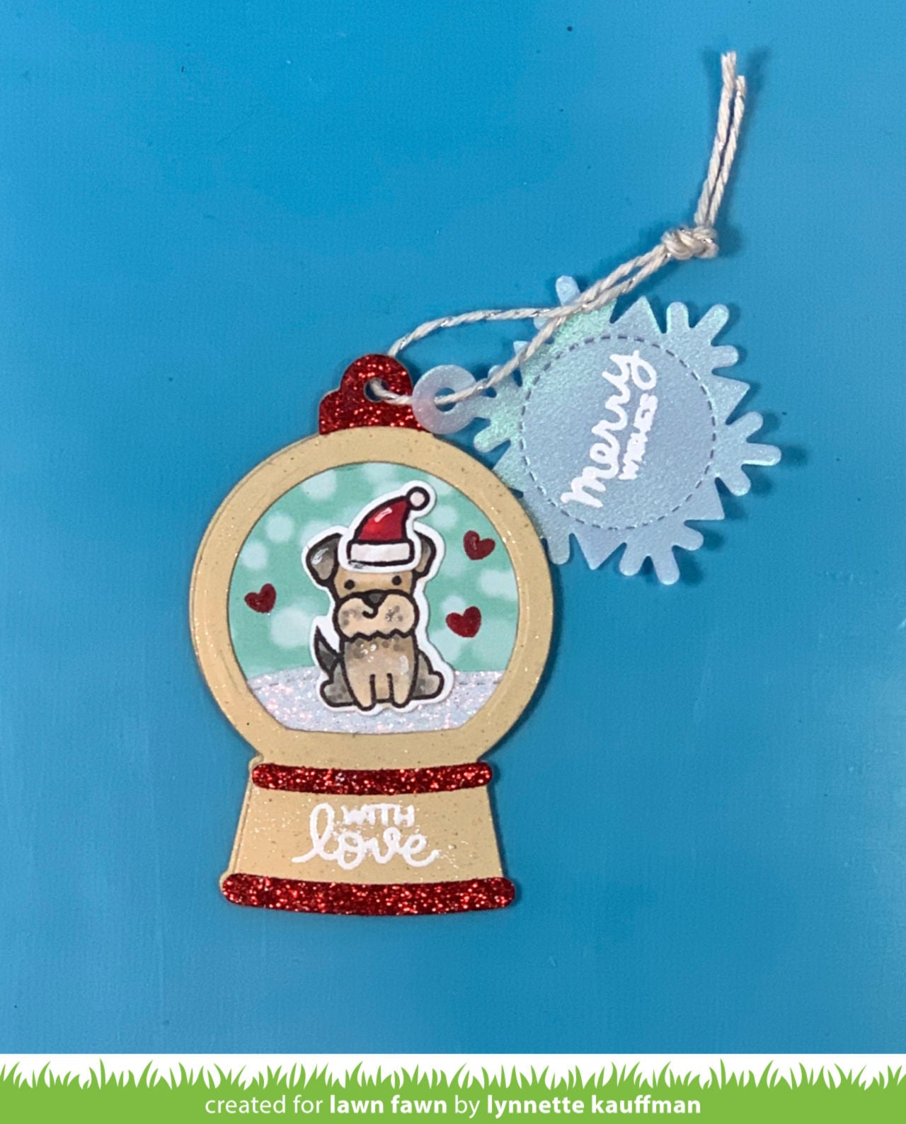 snow globe gift tag