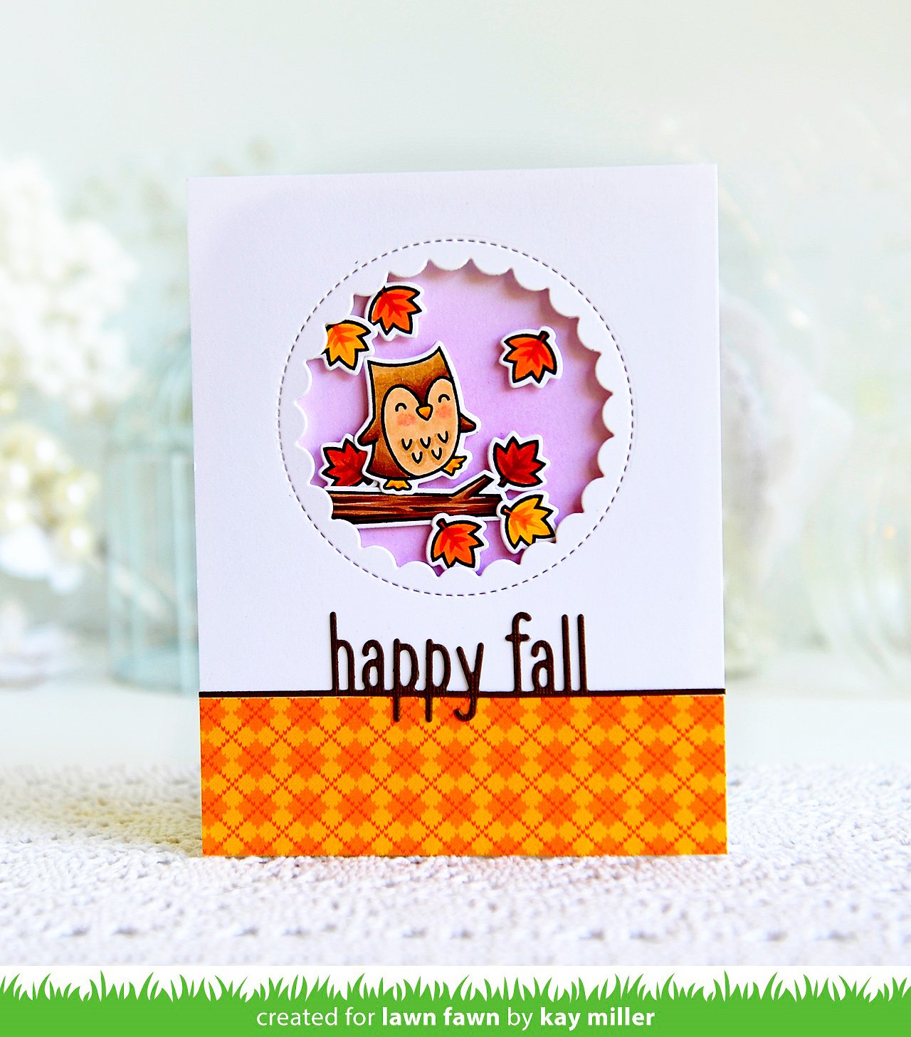 happy fall line border | Lawn Fawn