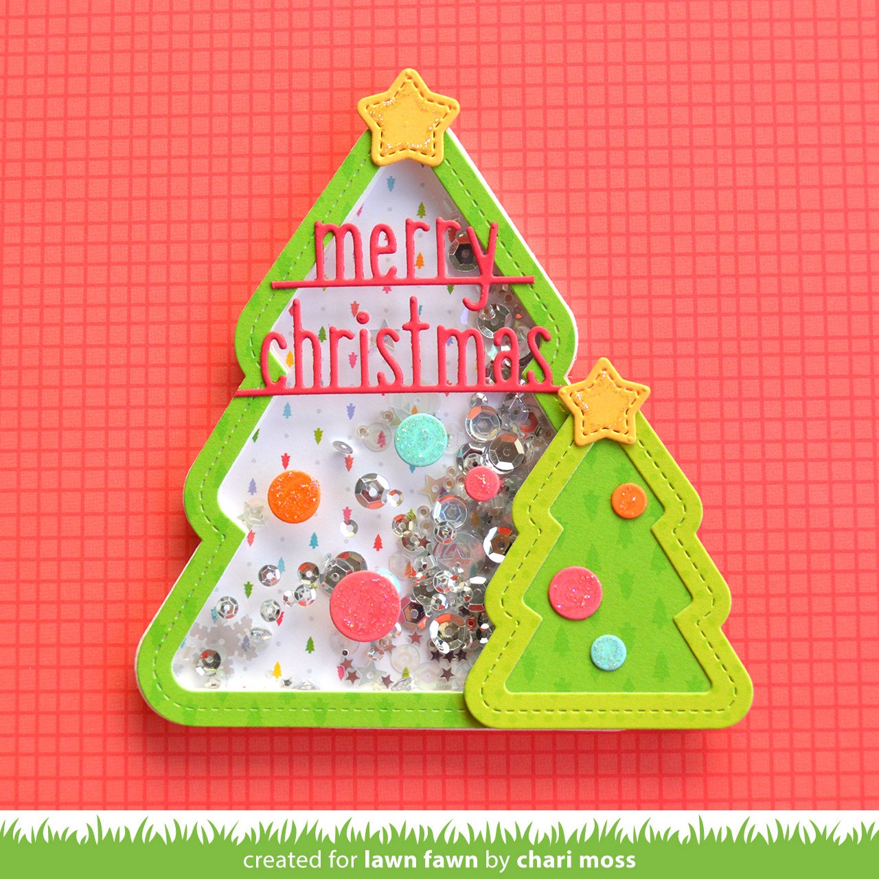 stitched christmas tree frames