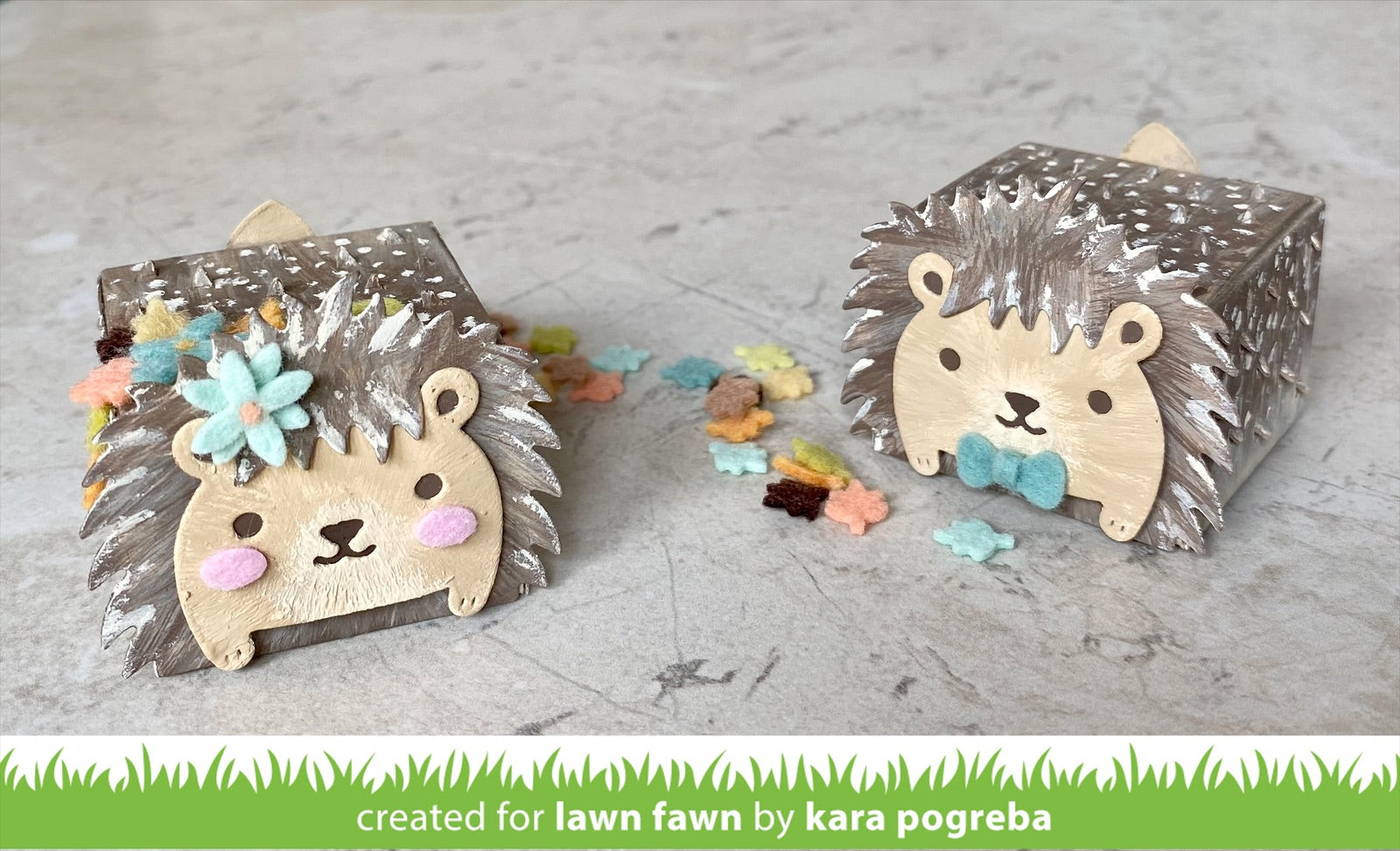 tiny gift box hedgehog add-on