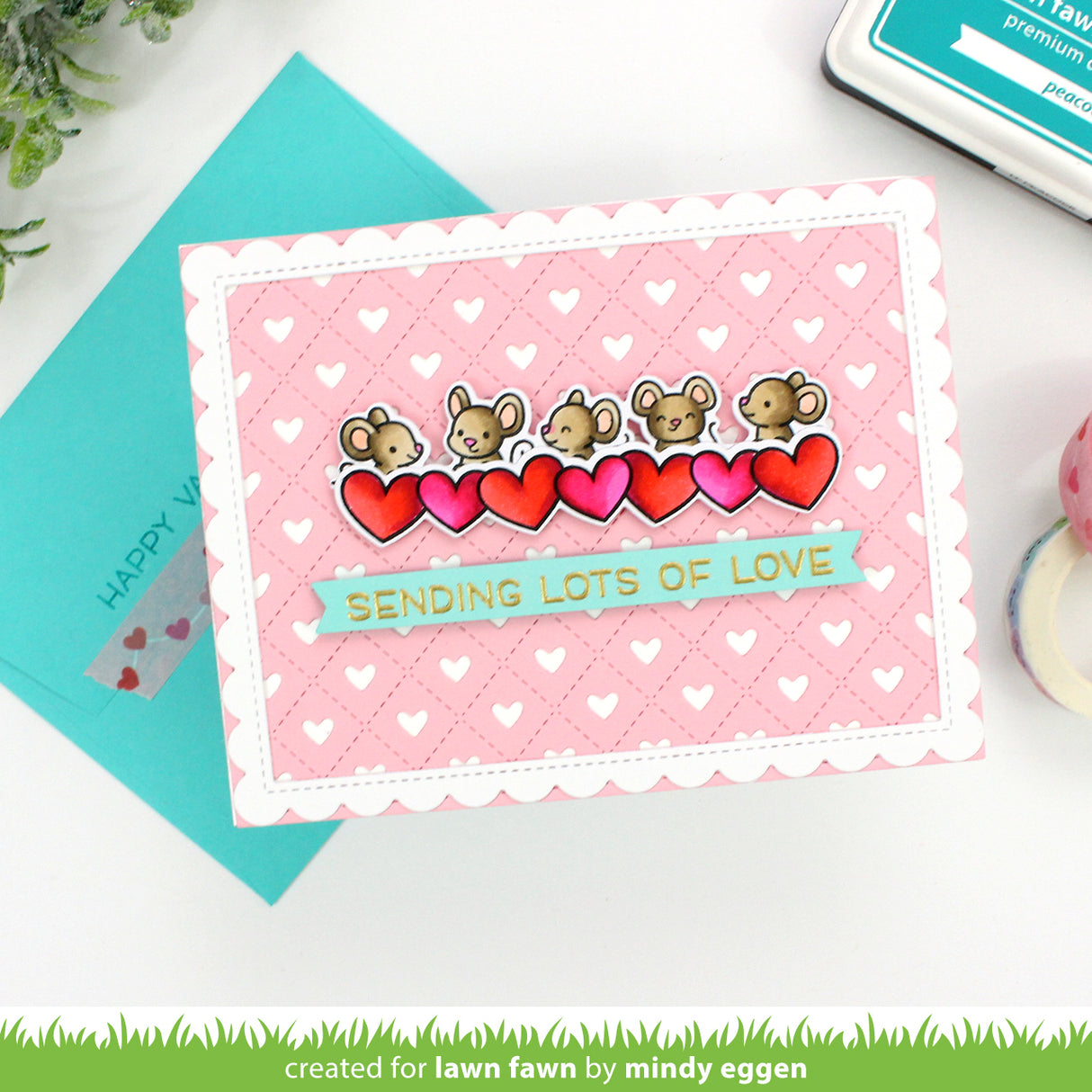 string of hearts washi tape