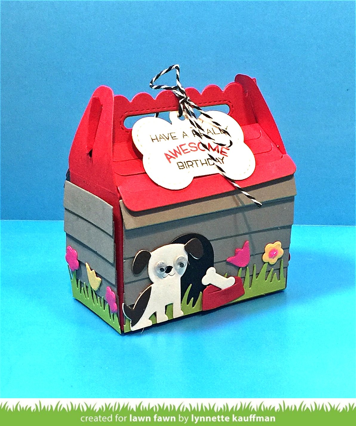 _scalloped treat box dog house add-on_